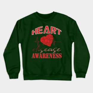 Heart disease awareness month Crewneck Sweatshirt